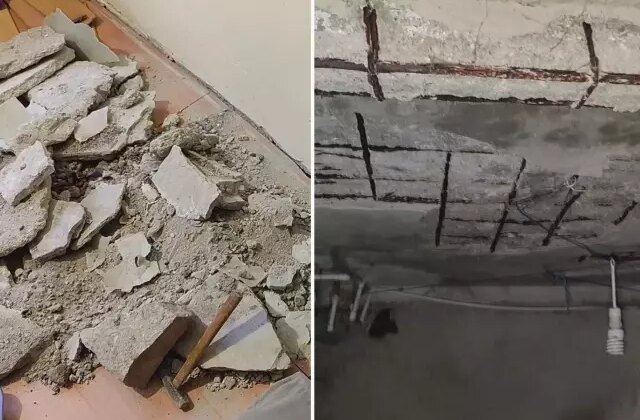 Fatih’te 4 katlı binanın zemininde çökme meydana geldi