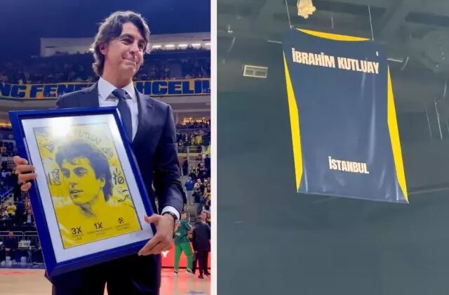 Fenerbahçe Beko, İbrahim Kutluay’ın formasını salona astı
