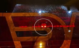 Galatasaray otobüsüne taşlı saldırı