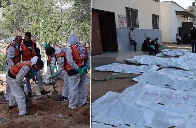 Gazze’de defnedilen cenazeler kimlik tespiti için mezarlardan çıkarılıyor