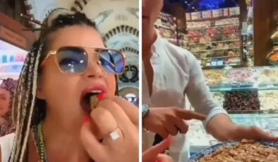Görüntüler tarihi çarşıdan! Turist taklidi yapınca ikram yağdı