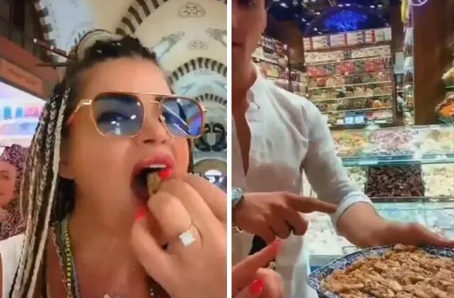 Görüntüler tarihi çarşıdan! Turist taklidi yapınca ikram yağdı