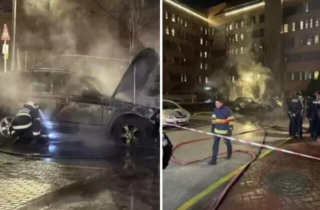 Hastane otoparkında korkutan yangın