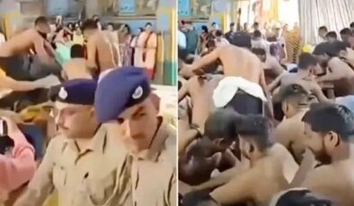 Hindistan’da tapınakta izdiham: 3 ton adak yemeği dakikalar içinde yağmalandı