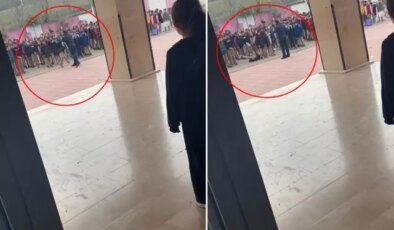 İnfial yaratan görüntü! Okul müdürü yakasından tuttuğu öğrenciyi yere savurdu