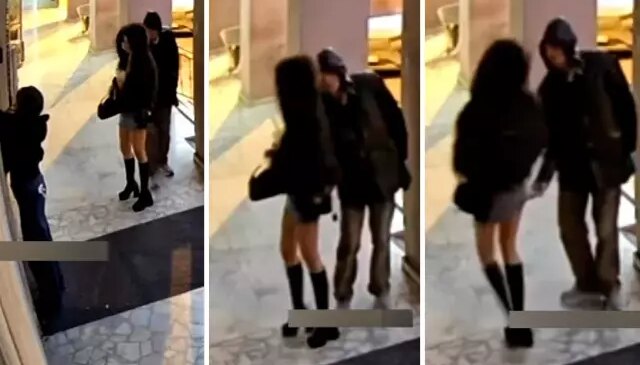 İş yerine girmek için bekleyen kadına akılalmaz taciz