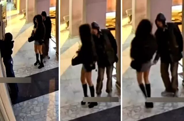 İş yerine girmek için bekleyen kadına akılalmaz taciz