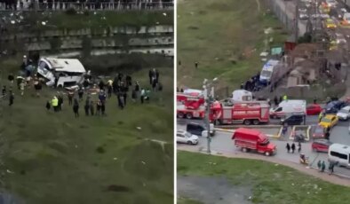 Esenyurt’ta kadın işçileri taşıyan otobüs devrildi: 2 ölü, 1’i ağır 9 yaralı