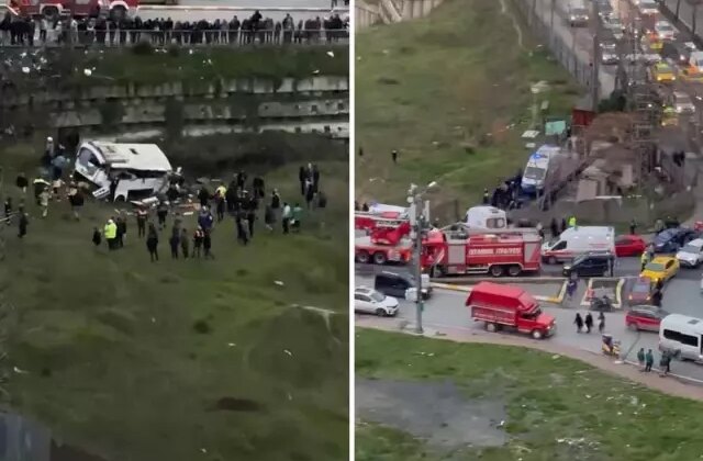 Esenyurt’ta kadın işçileri taşıyan otobüs devrildi: 4 ölü, 3’ü ağır 7 yaralı