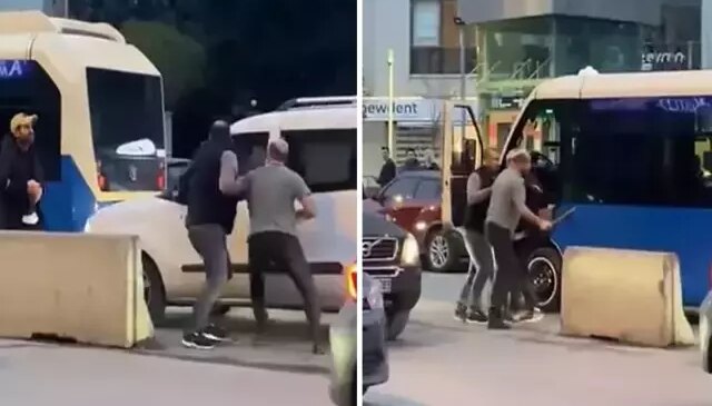 Kadıköy’de trafikteki sopalı kavga kamerada