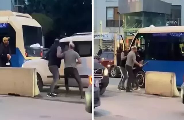 Kadıköy’de trafikteki sopalı kavga kamerada