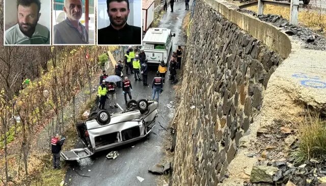 Kamyonet bariyerleri aşıp alt yola düştü! 3 kişi hayatını kaybetti