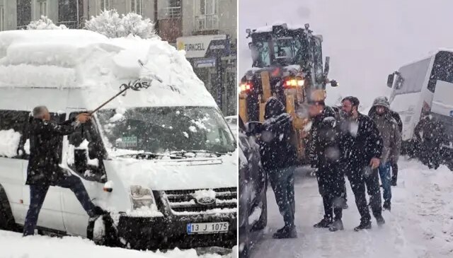 Kara kış resmen bastırdı! Şehir merkezleri beyaza büründü, onlarca köye ulaşım yok
