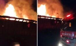 Kastamonu’da ahşap ev alev alev yandı