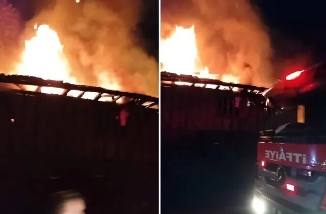 Kastamonu’da ahşap ev alev alev yandı