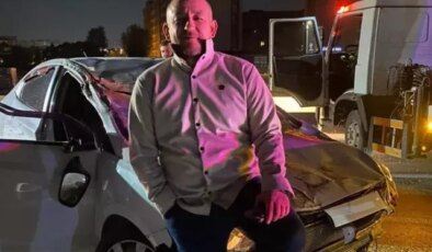 Kazadan yara almadan kurtuldu! Bu pozu verdi