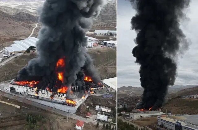Kimya fabrikasında yangın! Patlama sesleri duyuluyor, dumanlar şehri kapladı
