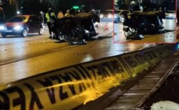 Kontrolden çıktı, ağaca çarptı, alev aldı