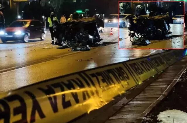 Kontrolden çıktı, ağaca çarptı, alev aldı