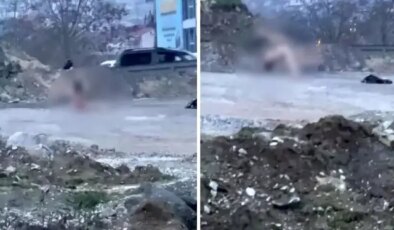 Köprü altında akıllara durgunluk veren görüntüler