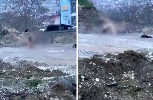 Köprü altında akıllara durgunluk veren görüntüler