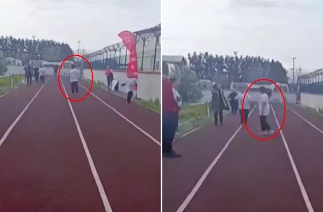 Koşu yarışında bitiş çizgisine yaklaşan özel çocuğun yaptığı hareket yürekleri ısıttı