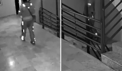 Kurye sipariş getirdiği binaya tuvaletini yaptı