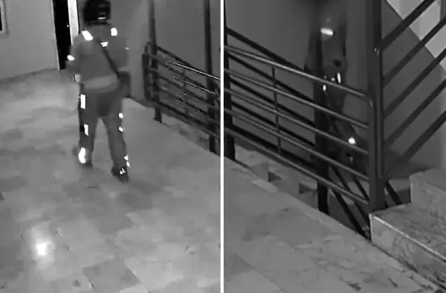 Kurye sipariş getirdiği binaya tuvaletini yaptı