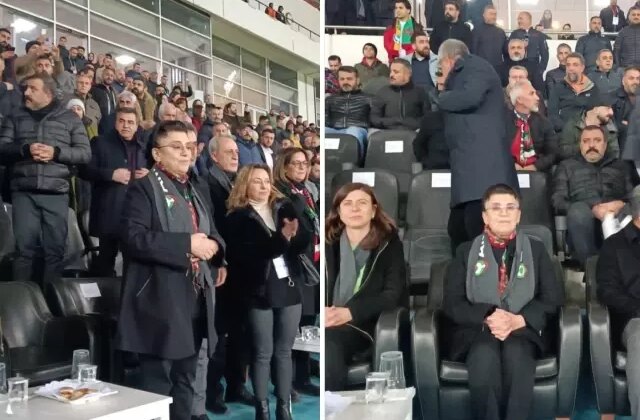 Leyla Zana Amedspor maçında! Ayakta alkışlandı
