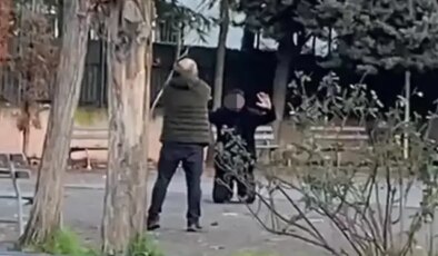Lise bahçesinde korku dolu anlar: Kızını rahatsız eden genci silahla rehin aldı