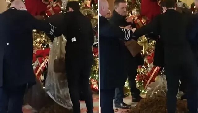 Londra’daki ünlü otelde gübreli protesto