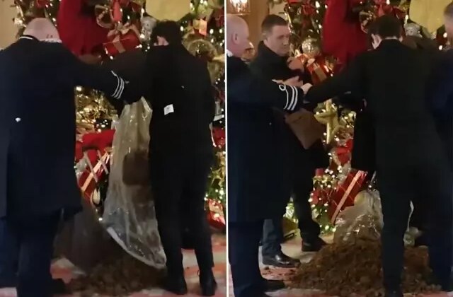 Londra’daki ünlü otelde gübreli protesto