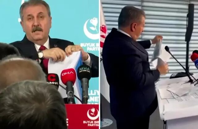 Mustafa Destici’yi küplere bindiren rapor! Kameralar önünde yırtıp attı, salon ayakta alkışladı