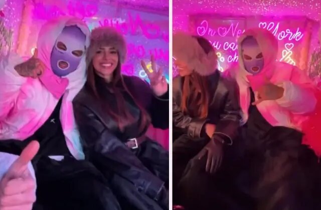 New York’a giden yıldız isim tanınmamak için maske taktı