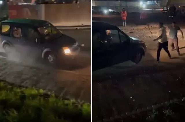 Öfkelenen sürücü ortalığı birbirine kattı