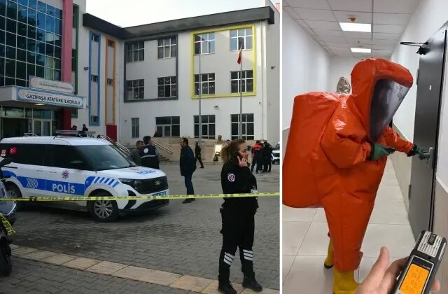 Ortaokulda gizemli koku! Özel kıyafetlerle denetlendi, kaynağı belirlenemedi