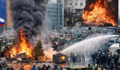 Ortalığı yakıp yıkan çiftçiler Avrupalı liderlere geri adım attırdı