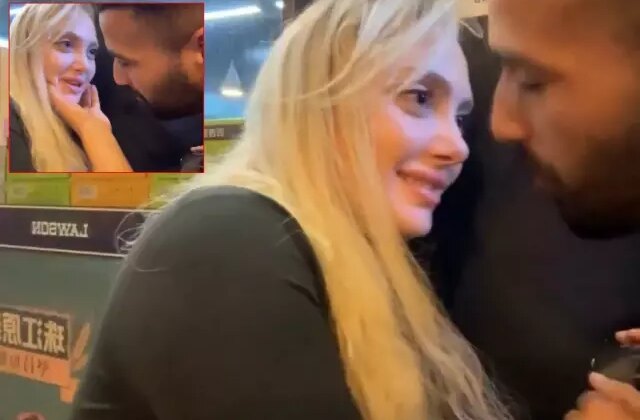 Kamera kayıttaydı: İşte Rus kadının zorla öpülmeye çalışıldığı anlar