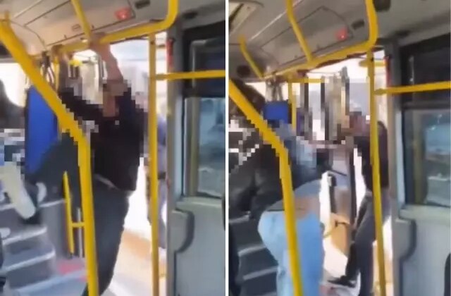 Satırlı kavga! Hem de yolcuların arasında