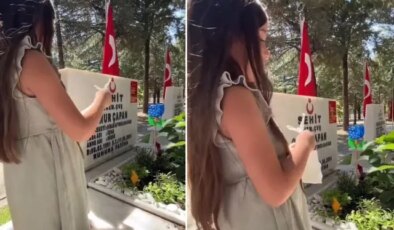 Şehit kızının mezardaki babasına sorduğu soru kahretti