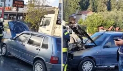 Seyir halindeyken alev aldı