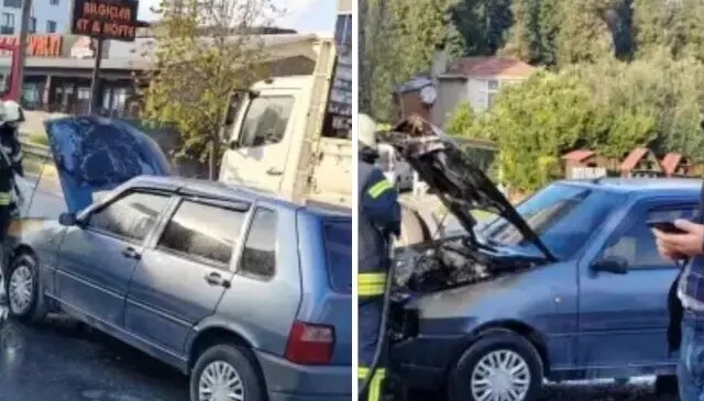 Seyir halindeyken alev aldı