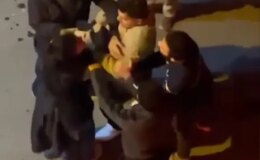 Taksici ile kadınların kavgası kamerada