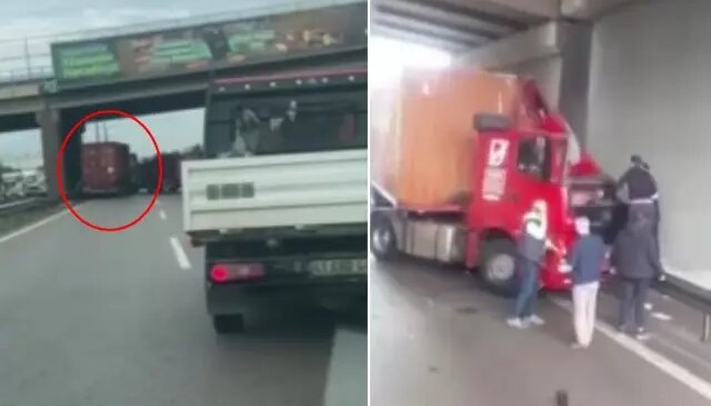 TEM’de korkunç kaza! Kendi kullandığı tırın altında kalarak can verdi