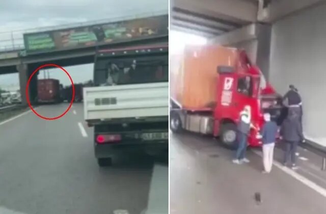 TEM’de korkunç kaza! Kendi kullandığı tırın altında kalarak can verdi