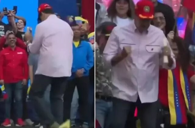 Trump’ın vurmaya hazırlandığı ülkenin lideri mitingde dans etti