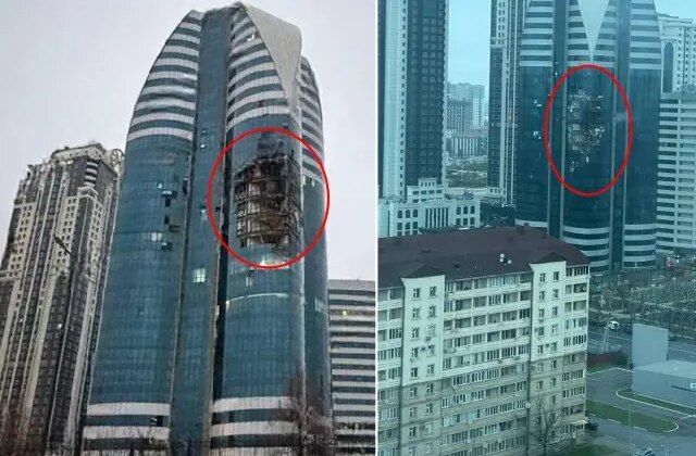 Ülkenin başkenti alarm sesleriyle yıkıldı! Gökdeleni dronla vurdular