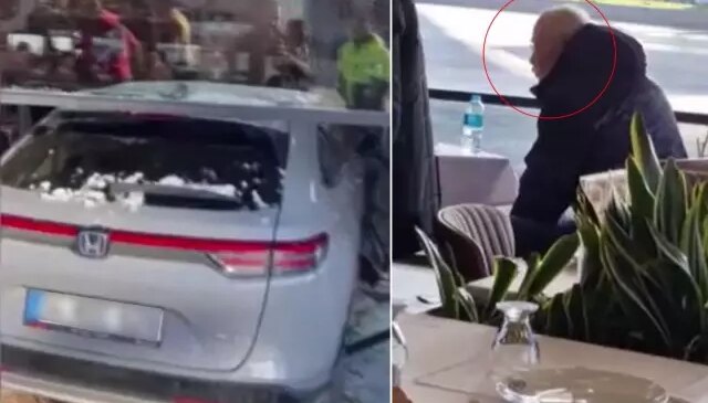 Ünlü sanatçı Cahit Berkay kullandığı araçla restorana daldı