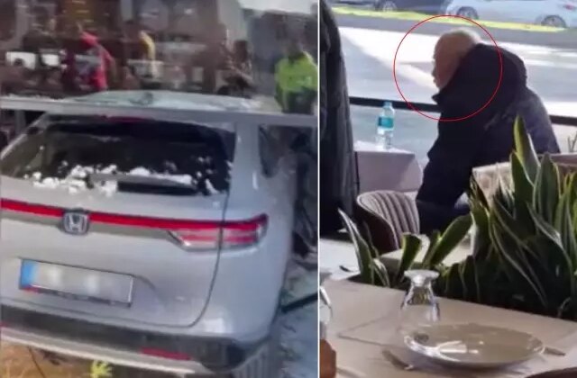 Ünlü sanatçı Cahit Berkay kullandığı araçla restorana daldı