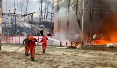 Ünlü tabiat parkında yangın! Bungalov ve karavanlar küle döndü